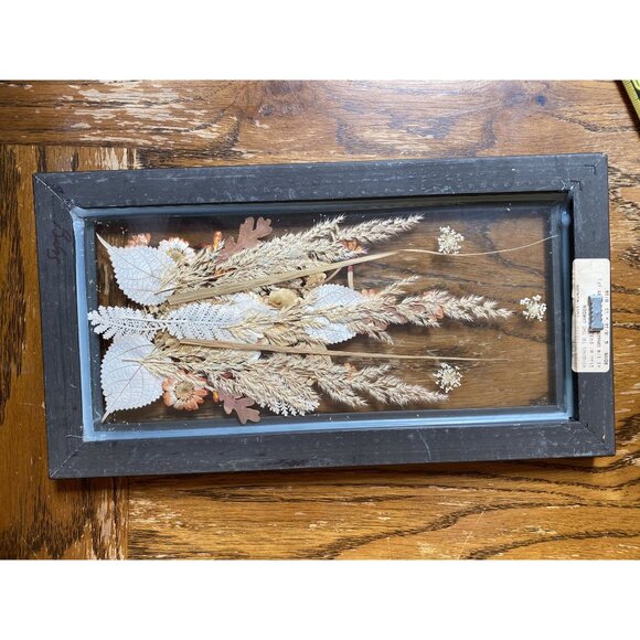 BOHO Pressed Flowers Framed by Artist Babs Schnabl Window to the Garden Signed - Picture 5 of 7